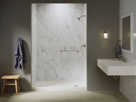 bath mi stone installation|KOHLER ® LuxStone Shower Installation .